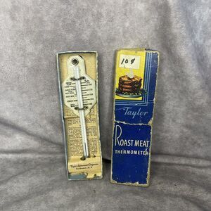 Vintage Taylor Roast Meat and Poultry Thermometer & Original Box